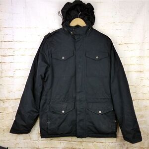 I Spiewak and Sons Meade Field Jacket Mens L Black Thinsulate Military Hooded
